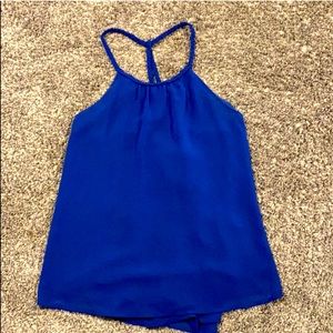Blue Flowy Tank
